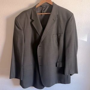 Jos A Banks Wool blazer plaid brown size 52R